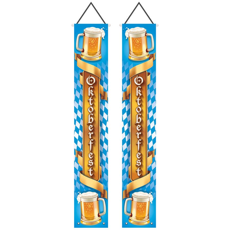 Oktoberfest Fabric Door Panel Set – 6' x 12¾" – (1/Pkg) by Beistle for Oktoberfest Door Covers