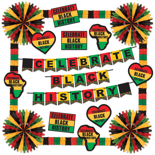Celebrate Black History Decorating Kit by Beistle for Black History Month Seasonal