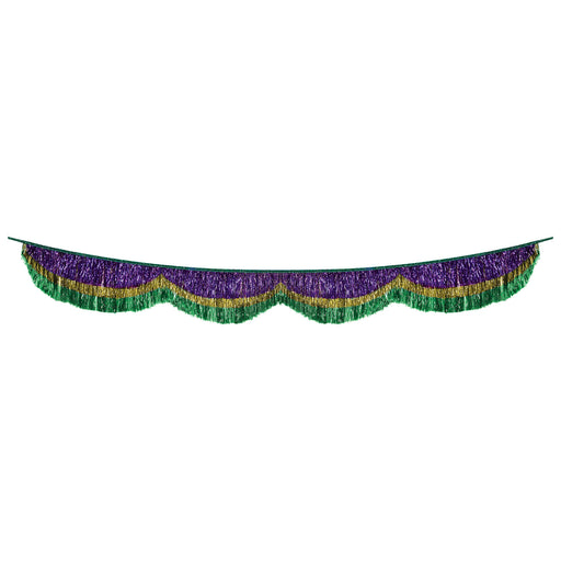 Mardi Gras Tinsel Fringe Bunting – 8" x 6' 5" – (1/Pkg) by Beistle for Mardi Gras Bunting