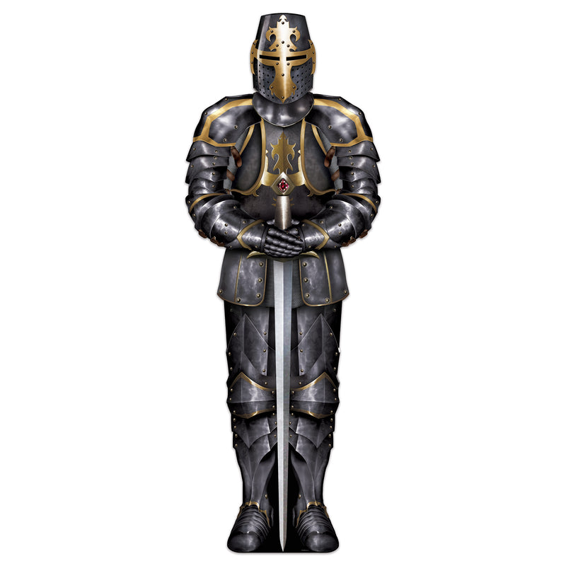 Black Knight Stand-Up – 6' 4" x 26¼" – (1/Box) by Beistle for Medieval 3-D Props