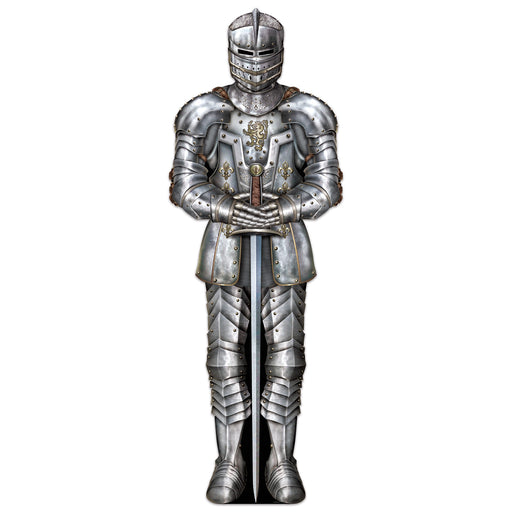 Suit Of Armor Stand-Up – 6' 4" x 26¼" – (1/Box) by Beistle for Medieval 3-D Props
