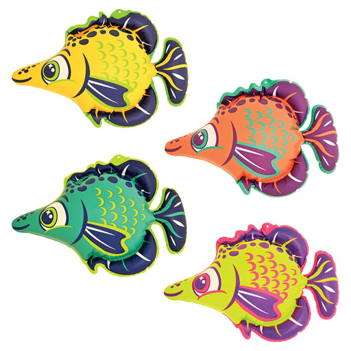 Inflatable Fish – 7½" x 11" – (4/Pkg) by Beistle for Under The Sea Inflatables