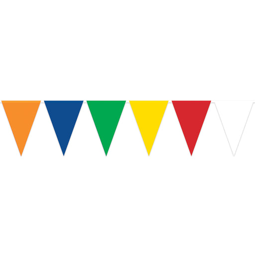 Multi-Color Oversized Pennant Banner – 28" x 25' – (1/Pkg) by Beistle for General Occasion Pennant Banners
