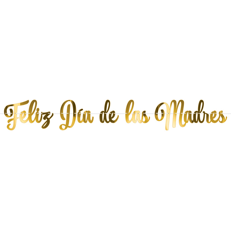 Foil Feliz Dia De La Madres Streamer – 8½" x 5' 3" – (1/Pkg) by Beistle for Mothers/Fathers Day Streamers