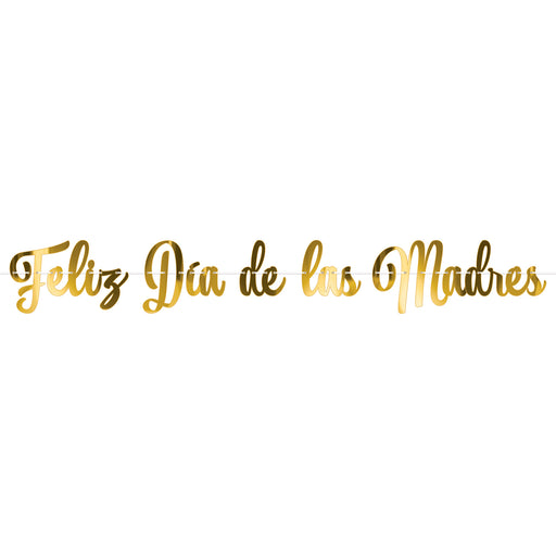 Foil Feliz Dia De La Madres Streamer – 8½" x 5' 3" – (1/Pkg) by Beistle for Mothers/Fathers Day Streamers