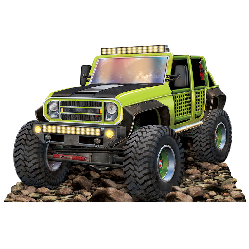 Off-Road Truck Stand-Up – 4' 8" x 3' ½" – (1/Box) by Beistle for Jungle 3-D Props