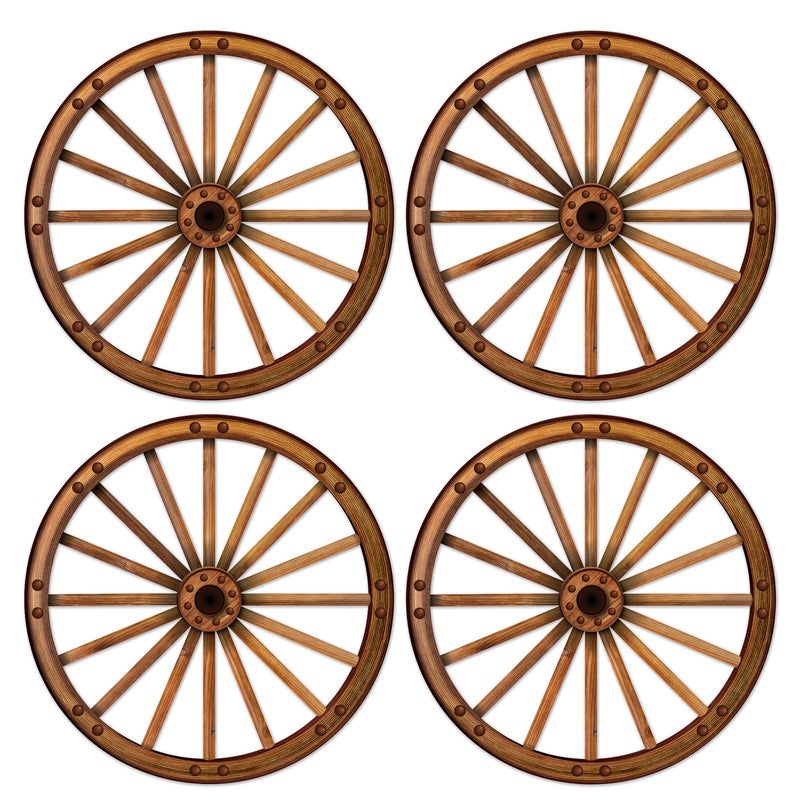 Wagon Wheel Cutouts – 18½" – (4/Pkg)