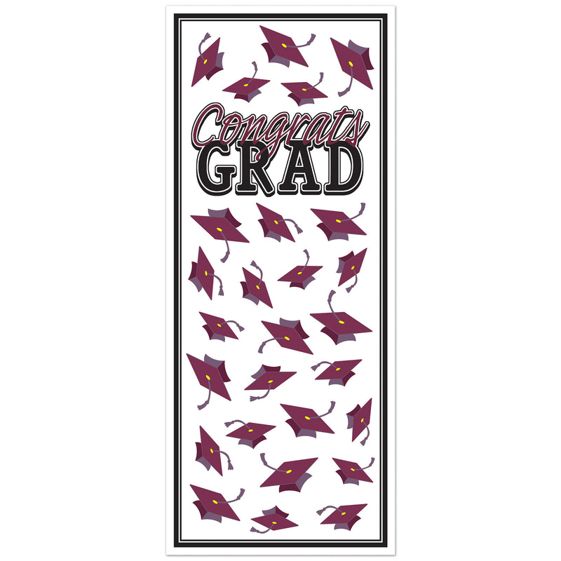Congrats Grad Door Cover – 6' x 30" – (1/Pkg) by Beistle for Graduation Door Covers