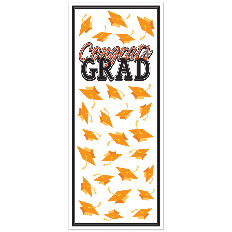Congrats Grad Door Cover – 6' x 30" – (1/Pkg) by Beistle for Graduation Door Covers
