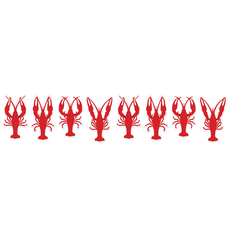 Crawfish Streamer – 10¾" x 4' 6" – (1/Pkg) by Beistle for Mardi Gras Streamers