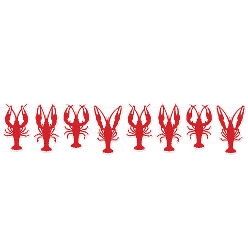 Crawfish Streamer – 10¾" x 4' 6" – (1/Pkg) by Beistle for Mardi Gras Streamers