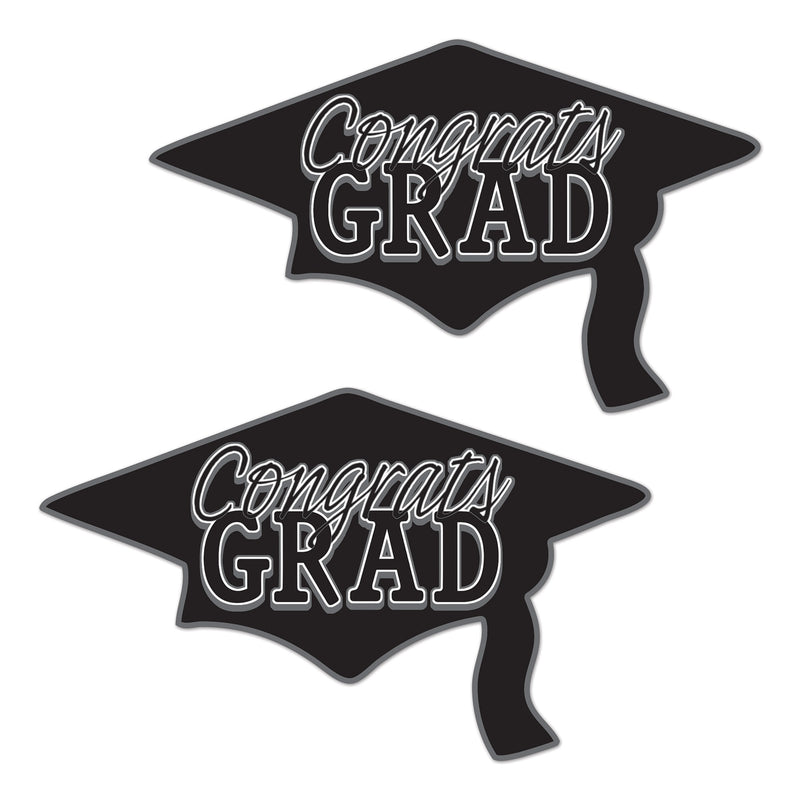 Congrats Grad Cutouts – 22¼" x 36¾" – (2/Pkg) by Beistle for Graduation Printed