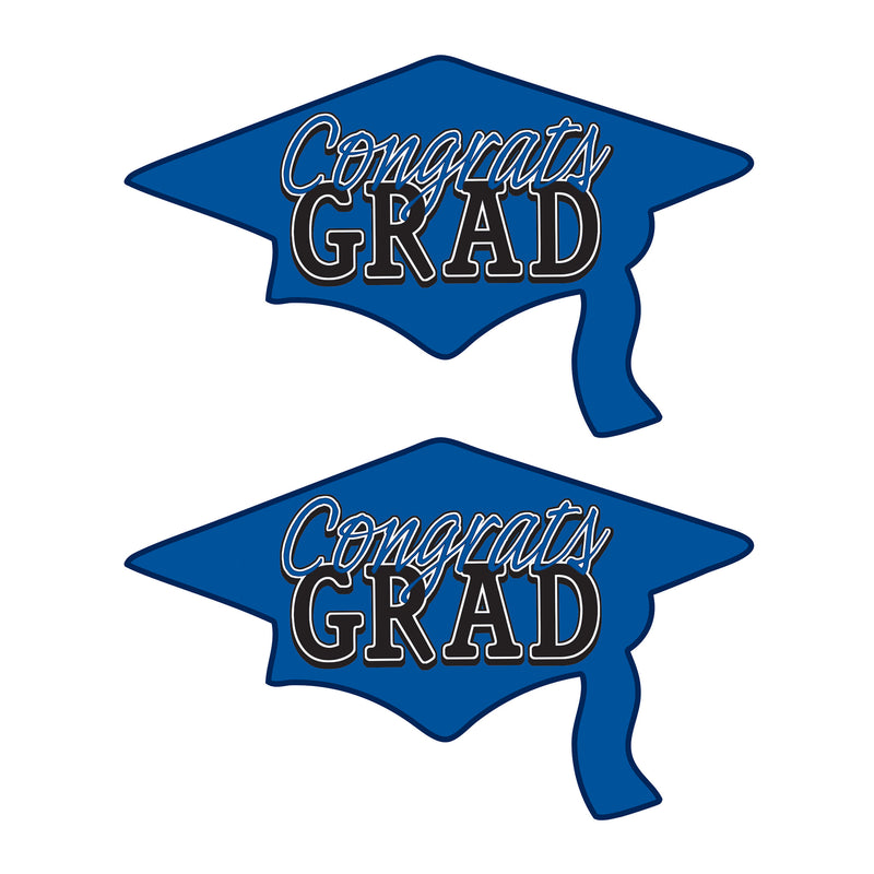 Congrats Grad Cutouts – 22¼" x 36¾" – (2/Pkg) by Beistle for Graduation Printed