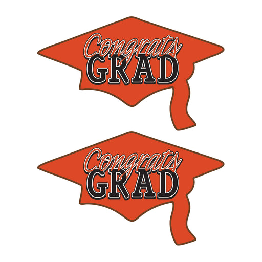 Congrats Grad Cutouts – 22¼" x 36¾" – (2/Pkg) by Beistle for Graduation Printed