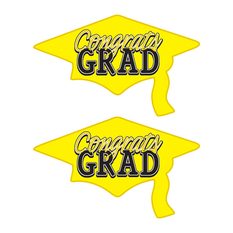 Congrats Grad Cutouts – 22¼" x 36¾" – (2/Pkg) by Beistle for Graduation Printed