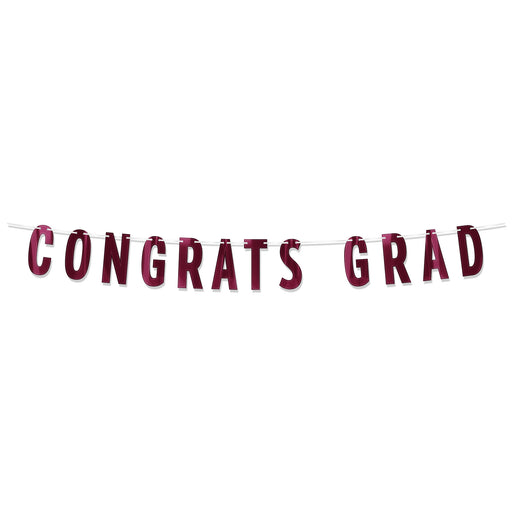 Foil Congrats Grad Streamer – 6¾" x 5' – (1/Pkg) by Beistle for Graduation Streamers