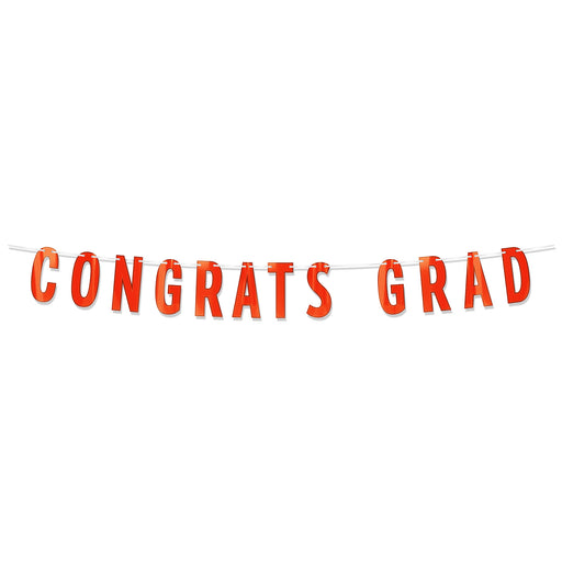 Foil Congrats Grad Streamer – 6¾" x 5' – (1/Pkg) by Beistle for Graduation Streamers