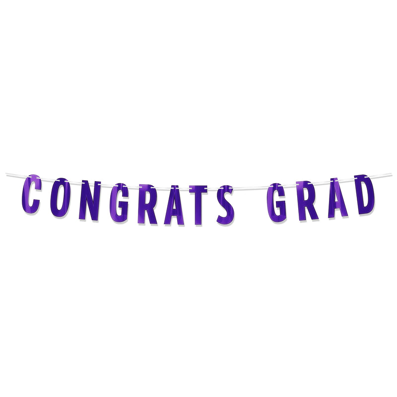 Foil Congrats Grad Streamer – 6¾" x 5' – (1/Pkg) by Beistle for Graduation Streamers