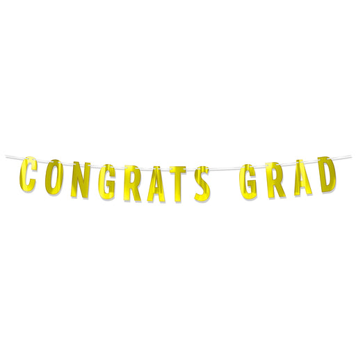 Foil Congrats Grad Streamer – 6¾" x 5' – (1/Pkg) by Beistle for Graduation Streamers