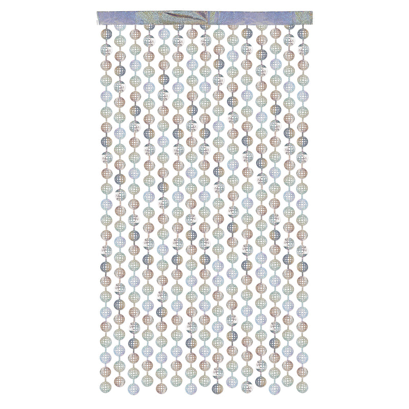 Metallic Disco Ball Curtain – 6' 6" x 3' 3½" – (1/Pkg) by Beistle for 70's Curtains