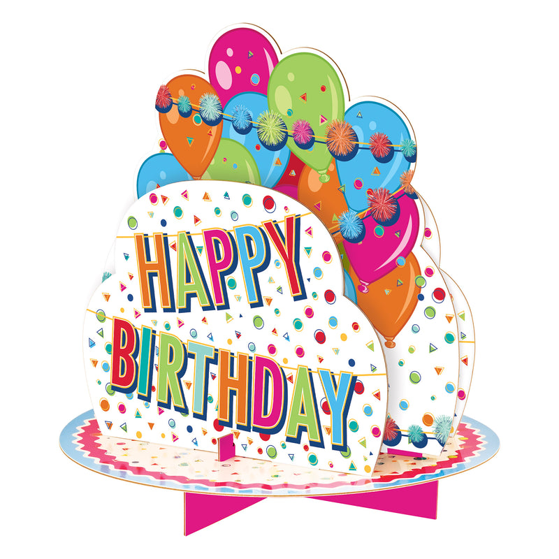 3-D Happy Birthday Centerpiece – 10½" – (1/Pkg)
