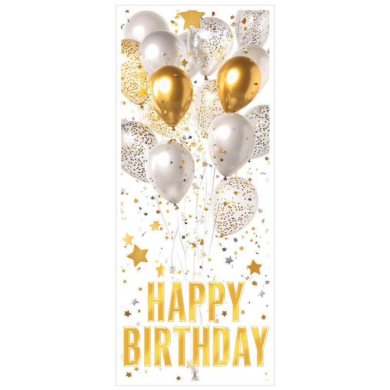 Happy Birthday Door Cover – 6' x 30" – (1/Pkg) by Beistle for Birthday Door Covers
