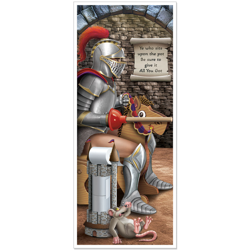 Knight Restroom Door Cover – 6' x 30" – (1/Pkg) by Beistle for Medieval Door Covers