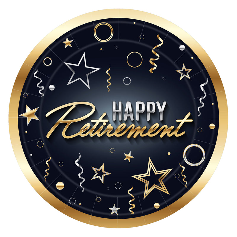 Happy Retirement Plates – 7" – (8/Pkg)