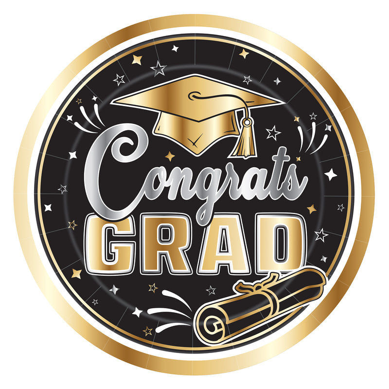 Graduation Plates – 9" – (8/Pkg)