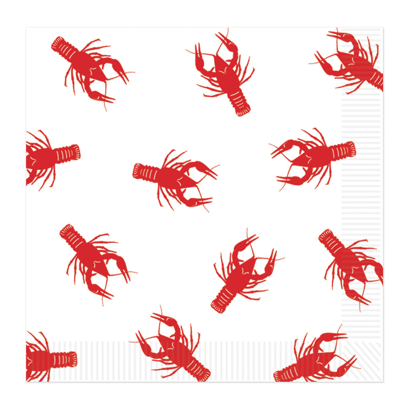 Crawfish Beverage Napkins – (16/Pkg)