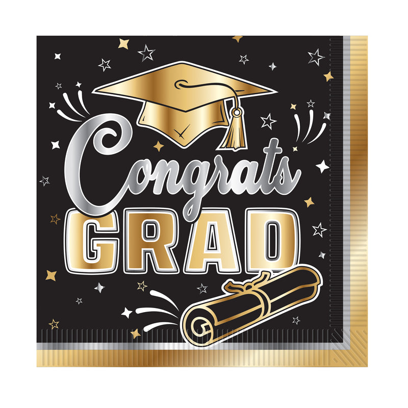 Graduation Luncheon Napkins – (16/Pkg) by Beistle for Graduation Napkins-Lunch