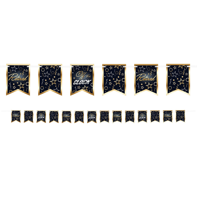 Happy Retirement Streamer – 6" x 8' – (1/Pkg) by Beistle for Retirement Streamers