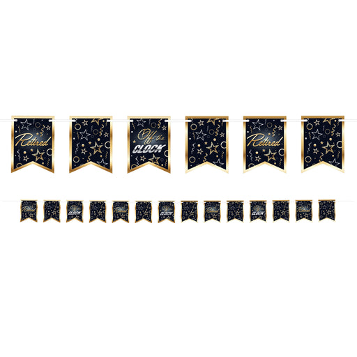 Happy Retirement Streamer – 6" x 8' – (1/Pkg) by Beistle for Retirement Streamers
