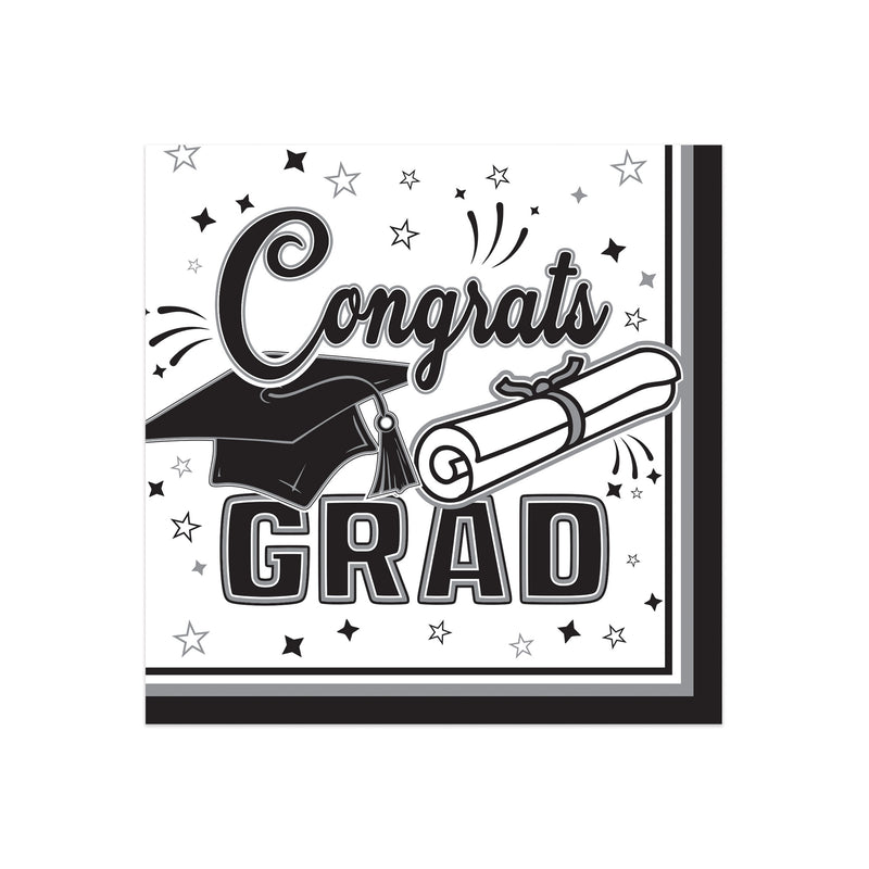 Congrats Grad Beverage Napkins – (36/Pkg)