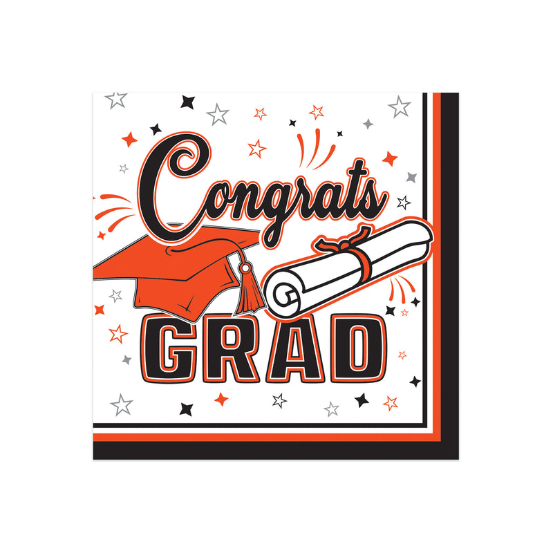 Congrats Grad Beverage Napkins – (36/Pkg)