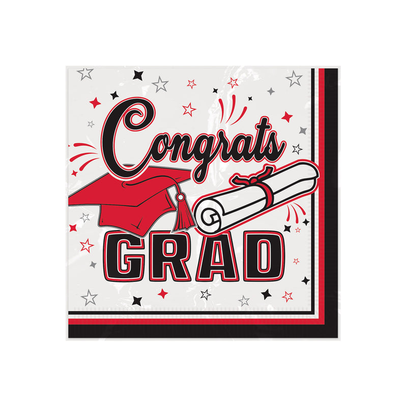 Congrats Grad Beverage Napkins – (36/Pkg)