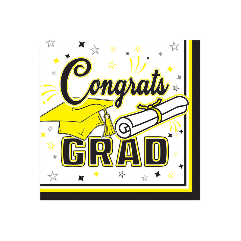 Congrats Grad Beverage Napkins – (36/Pkg)
