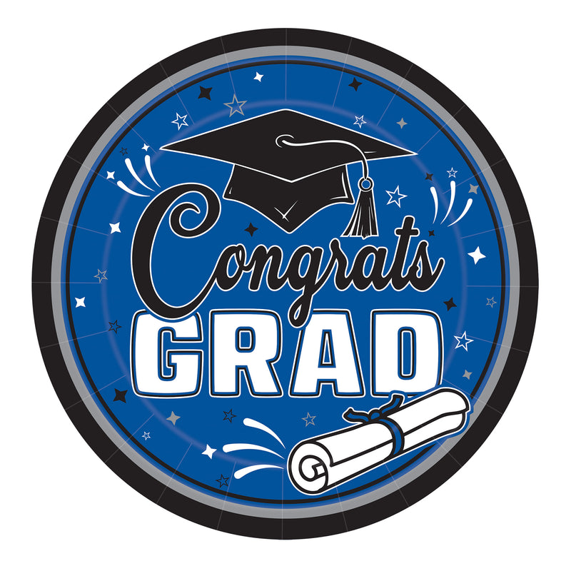 Congrats Grad Plates – 9" – (18/Pkg)
