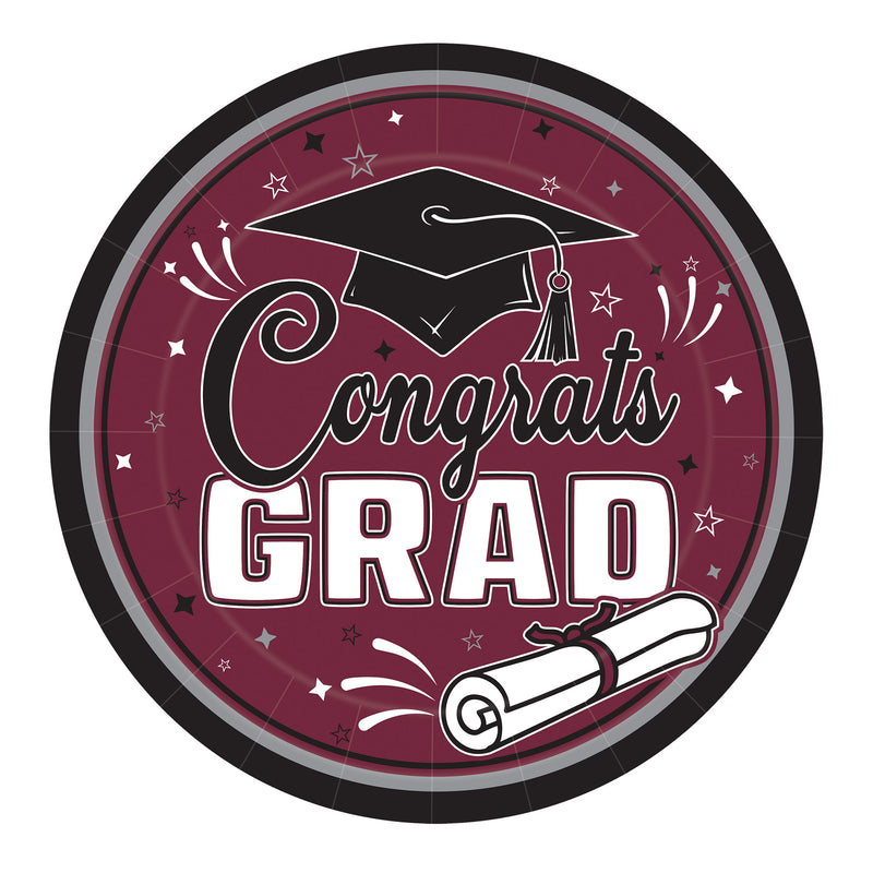 Congrats Grad Plates – 9" – (18/Pkg)