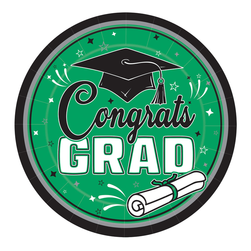 Congrats Grad Plates – 9" – (18/Pkg)