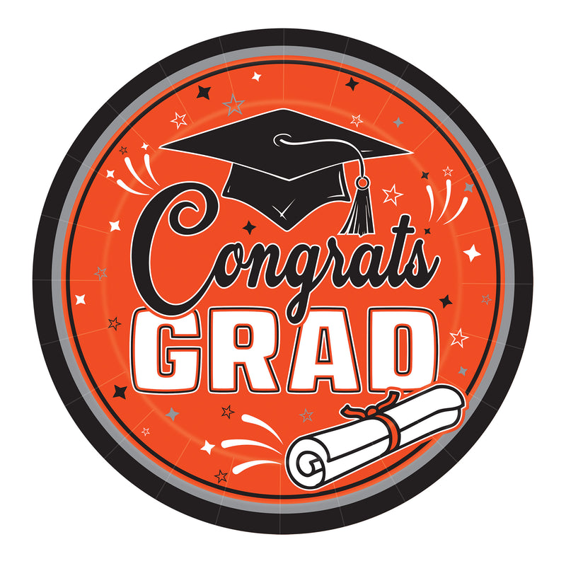 Congrats Grad Plates – 9" – (18/Pkg)