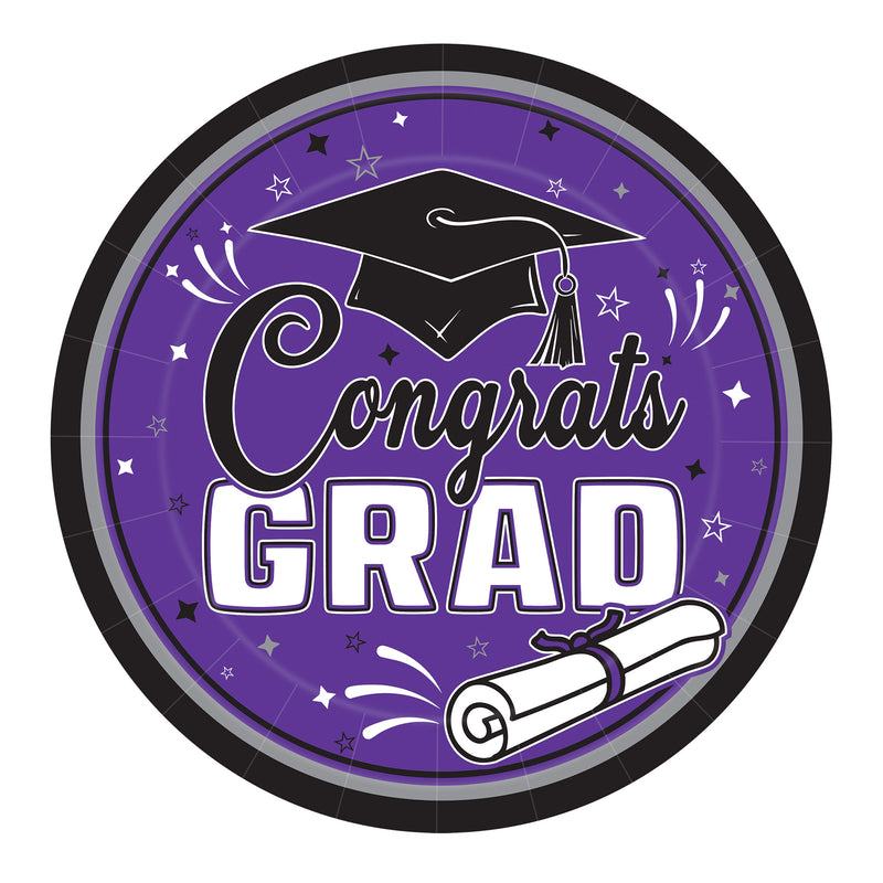 Congrats Grad Plates – 9" – (18/Pkg)