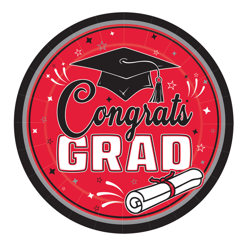 Congrats Grad Plates – 9" – (18/Pkg)