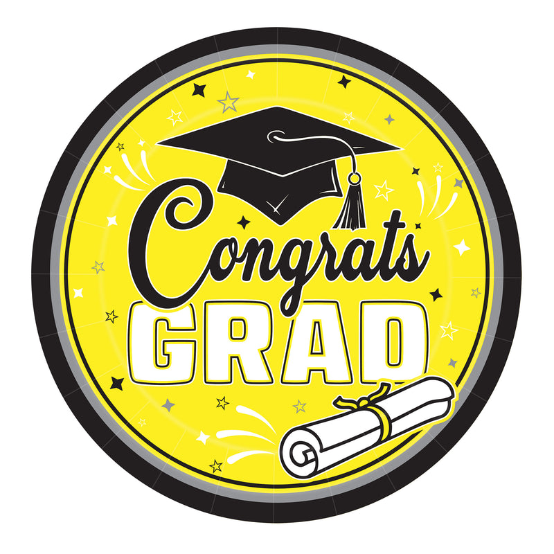 Congrats Grad Plates – 9" – (18/Pkg)