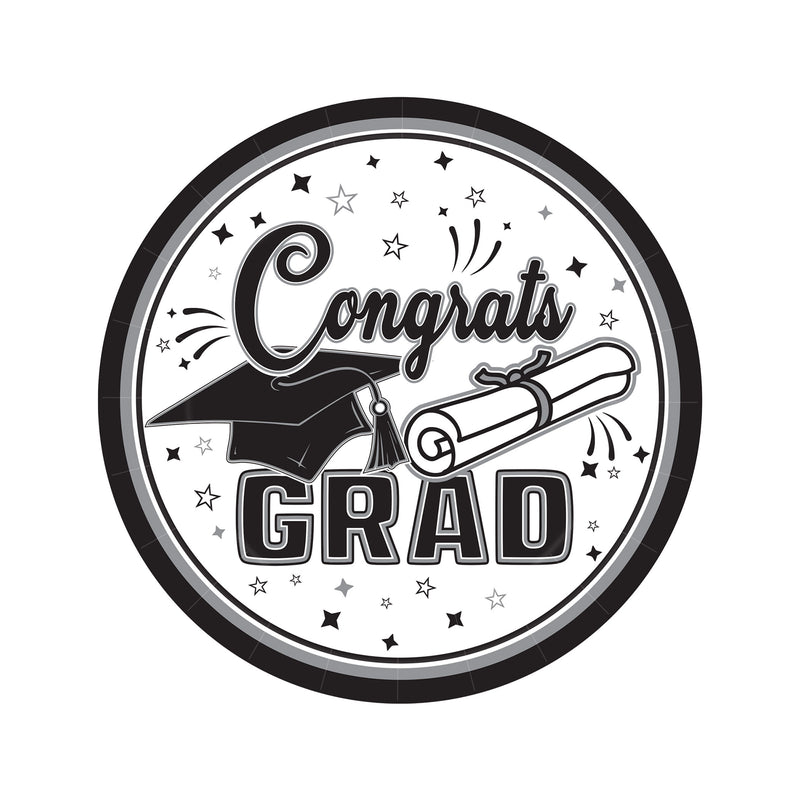 Congrats Grad Plates – 7" – (18/Pkg)