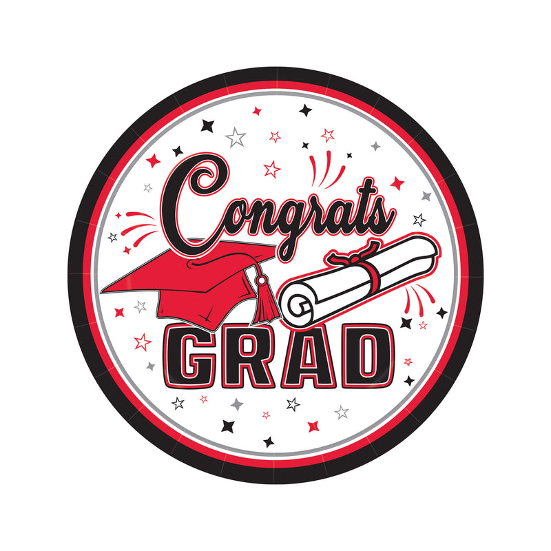 Congrats Grad Plates – 7" – (18/Pkg)