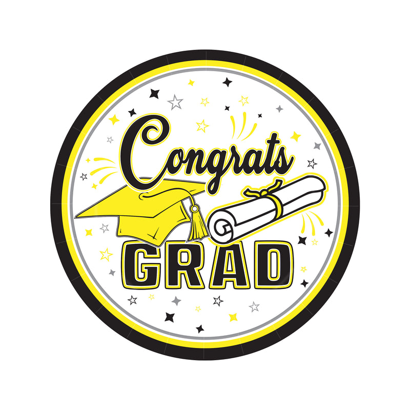 Congrats Grad Plates – 7" – (18/Pkg)