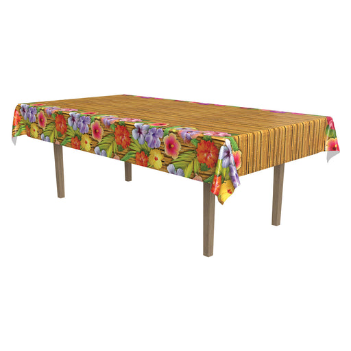 Luau Tablecover – 54" x 108" – (1/Pkg) by Beistle for Luau Table Covers - Patterned