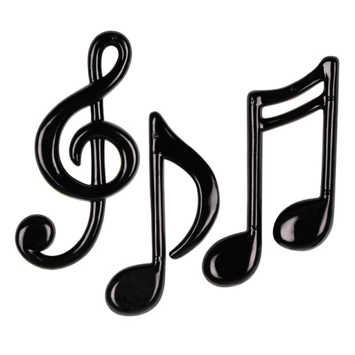 Molded Plastic Musical Notes – 4¼"-5½" – (3/Pkg) by Beistle for Music Plastic Decorations