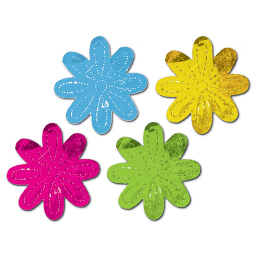 Metallic Flower Silhouettes – 12" – (4/Pkg) by Beistle for Spring/Summer Metallic